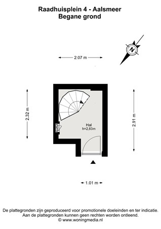 Floorplan - Raadhuisplein 4, 1431 EH Aalsmeer